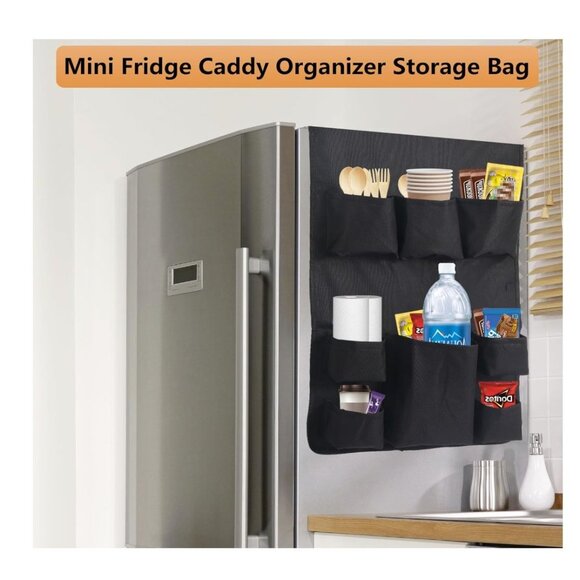Mini Fridge Caddy Organizer Storage Bag (Black) - Picture 6 of 7